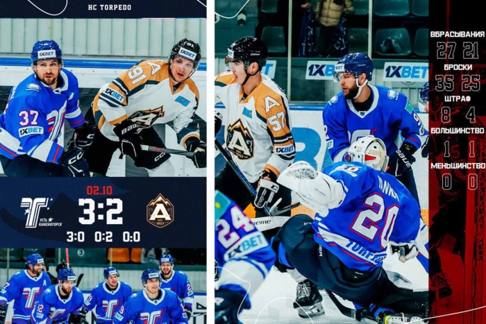 «Торпедо» - на первом месте: «Торпедо» - ХК «Алматы» 3:2