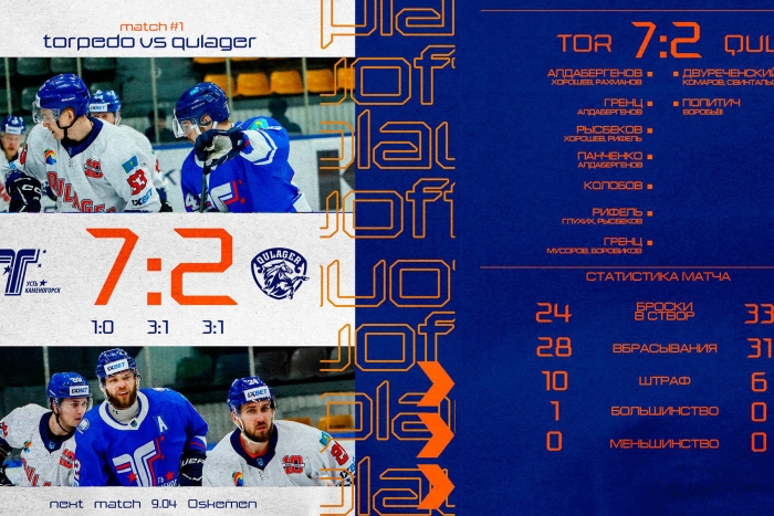 Крупная победа: «Торпедо» - «Кулагер» 7:2