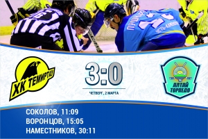 ХК «Темиртау» – «Алтай Торпедо» 3:0